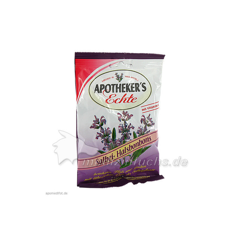Apothekers Echte Salbei Halsbonbons ZF, 65 G – PZN 8511987