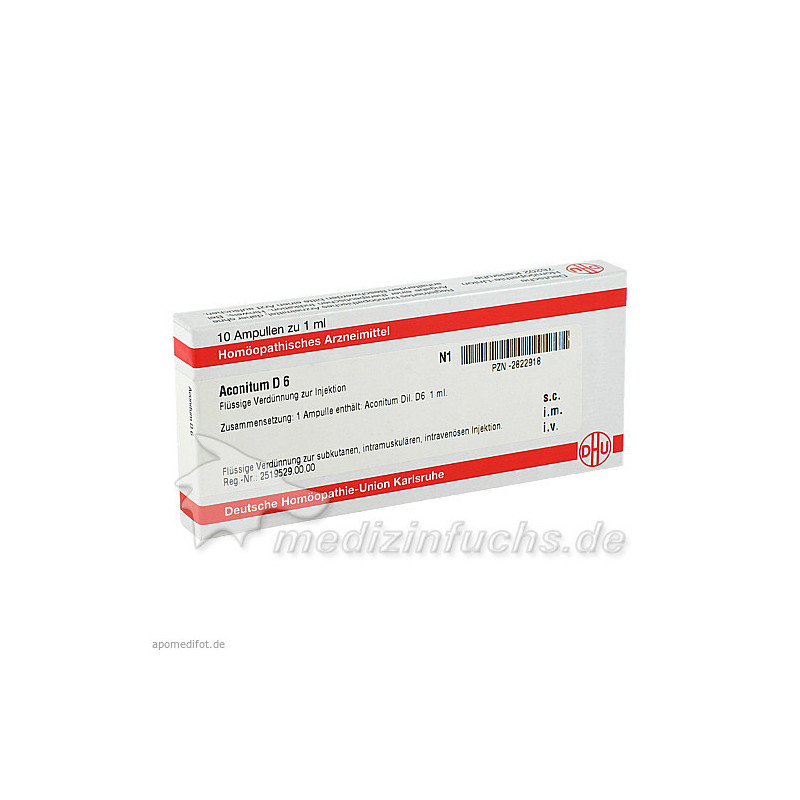 ACONITUM D 6 Ampullen, 10X1 ML – PZN 2822918
