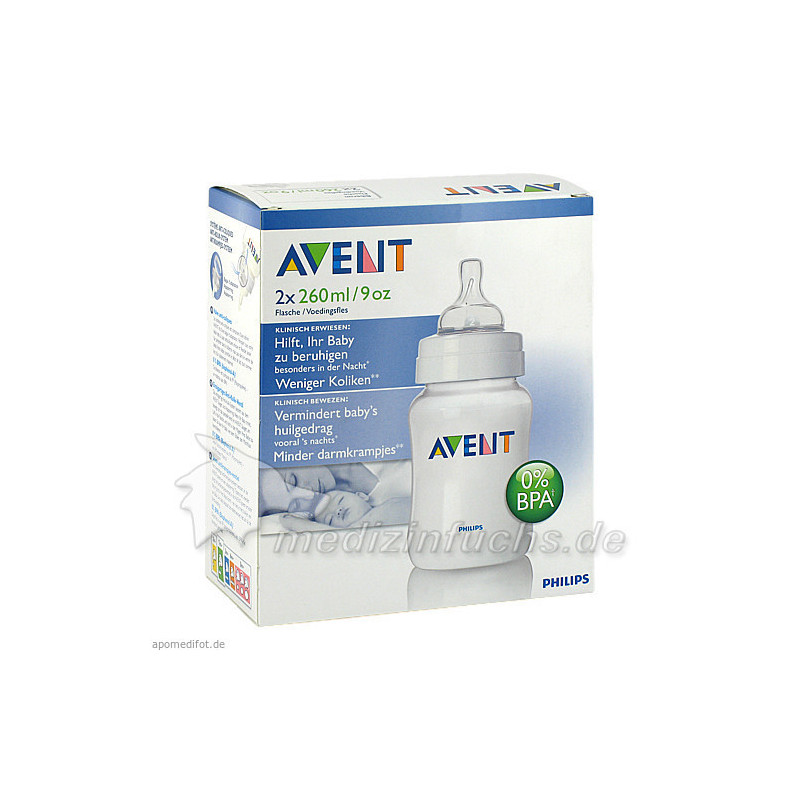 AVENT ANTI-KOLIK FLASCHE PP 2X260ML, 2 ST – PZN 3766116