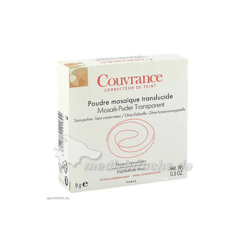 AVENE Couvrance Mosaik-Puder Transparent m Spiegel, 9 G – PZN 7608928