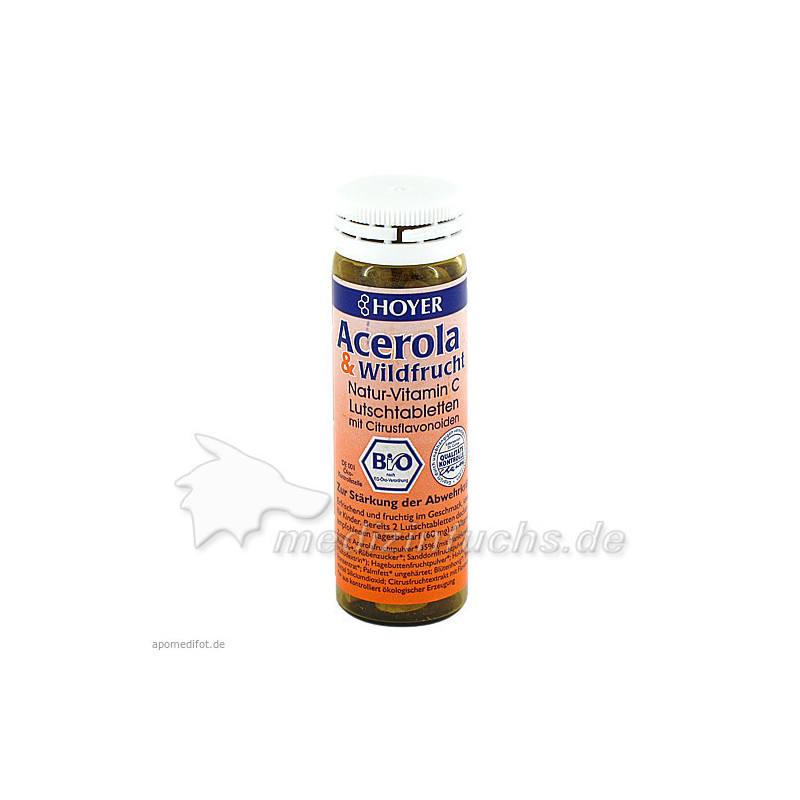 Acerola & Wildfrucht Vitamin C Lutschtabletten, 60 ST – PZN 7626429