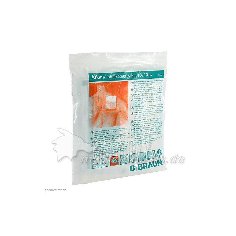 ASKINA KOMPRESSE 10X10 STERIL, 5X2 ST – PZN 6874444