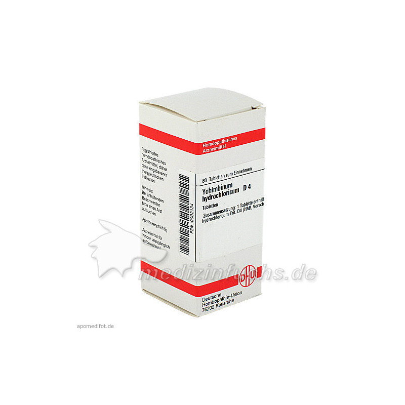 YOHIMBINUM HYDROCHLORICUM D 4 Tabletten, 80 ST – PZN 2134