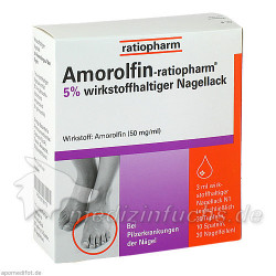 Amorolfin-ratiopharm 5% wirkstoffh. Nagellack, 3 ML – PZN 9199173