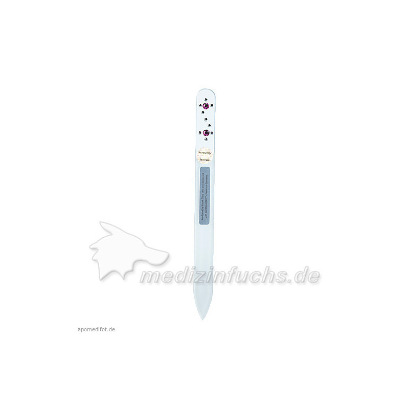 Aponorm Glasfeile mit 2 Steinchen rosa, 1 ST – PZN 6704860