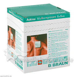 Askina Mullkompressen 5X5cm 8-fach steril, 25X2 ST – PZN 6874467