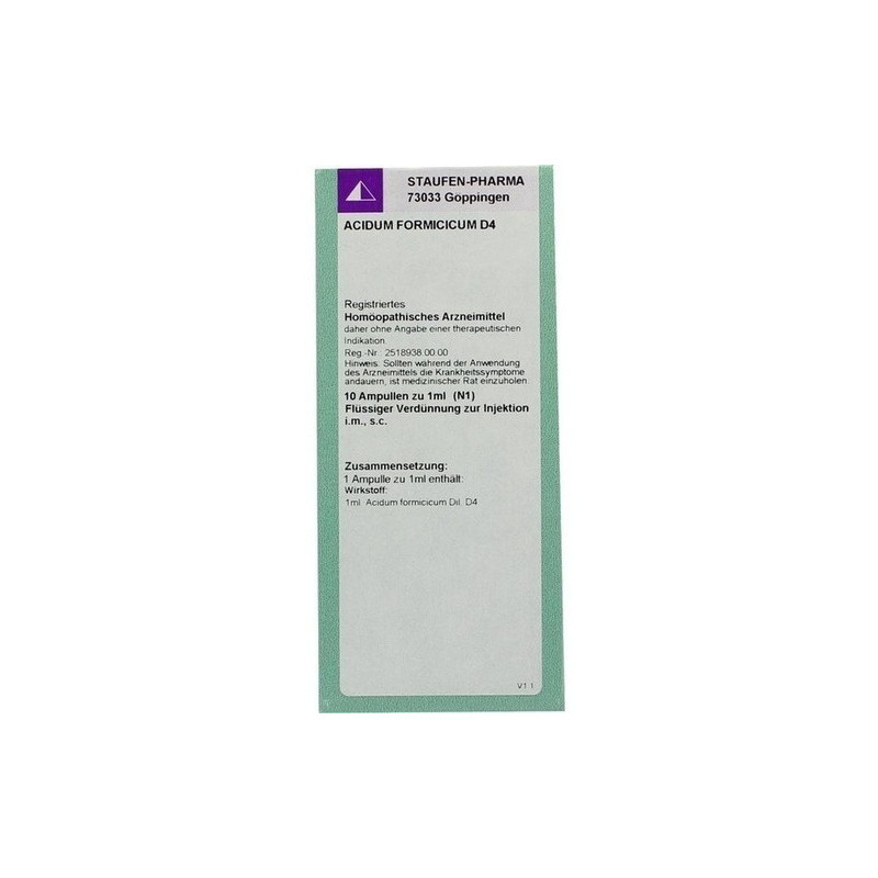 ACIDUM FORMICICUM D 4, 10X1 ML – PZN 524944
