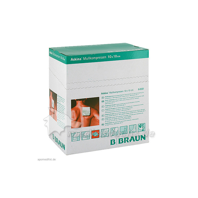 ASKINA MULLKOMPR 10X10CM STERIL, 25X2 ST – PZN 6874496