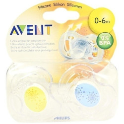 AVENT SCHNULLER FREEFLOW TREND 0-6M BPA-FREI, 2 ST – PZN 5505242