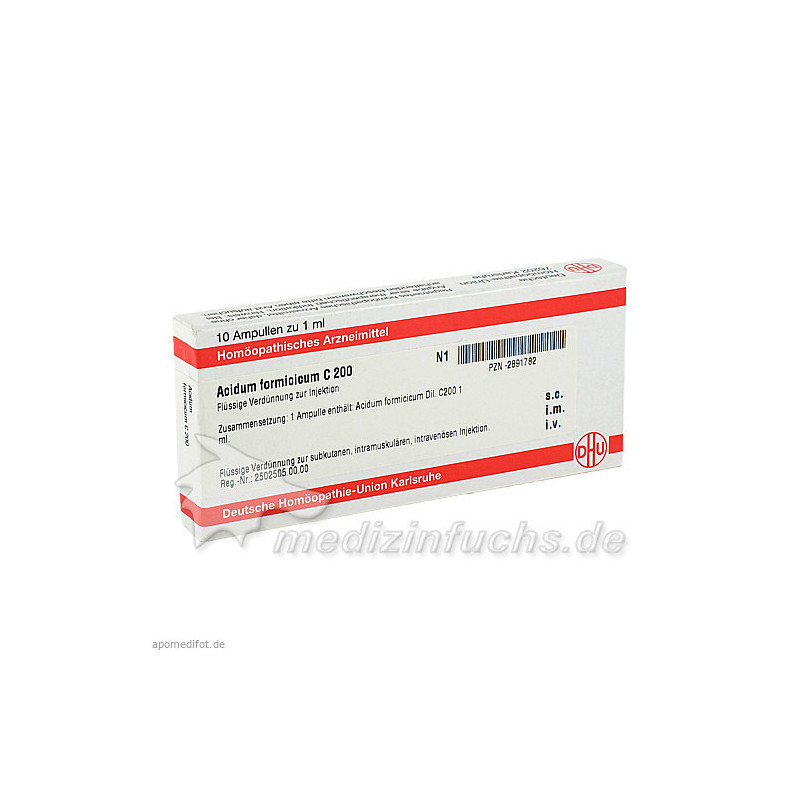 ACIDUM FORMIC C200, 10X1 ML – PZN 2891782