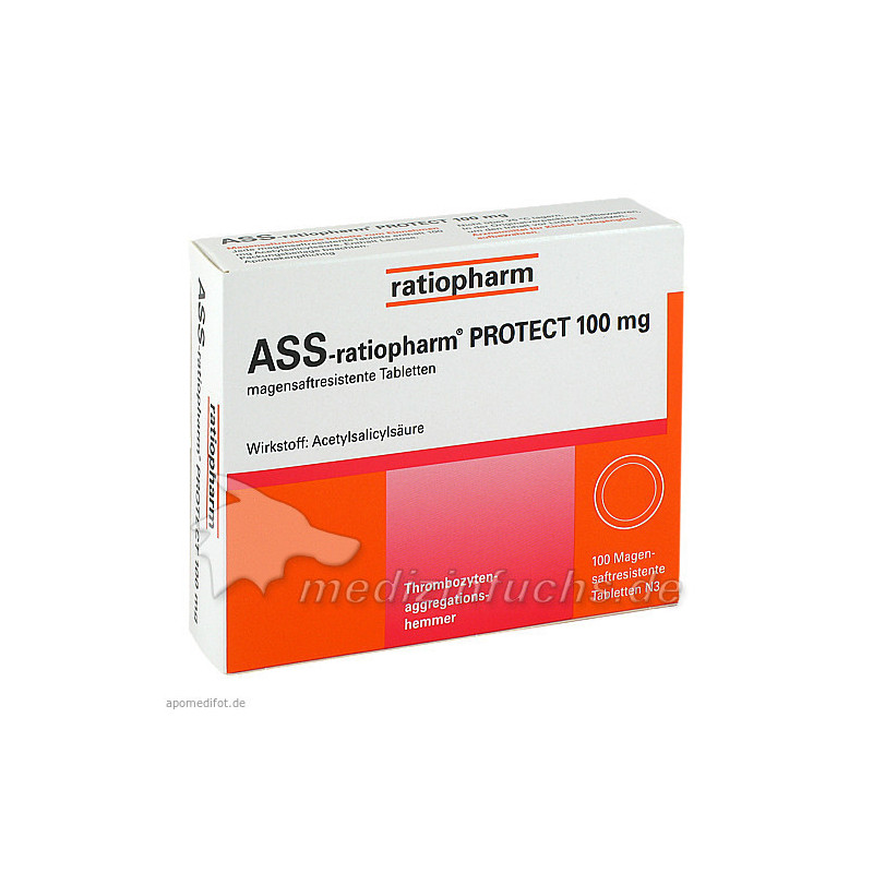 ASS-ratiopharm PROTECT 100mg, 100 ST – PZN 6718649