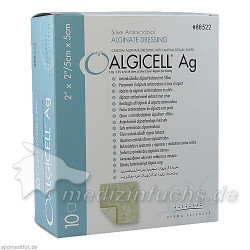 Algicell Ag Alginat-Verband mit Silber 5x5cm, 10 ST – PZN 7618080