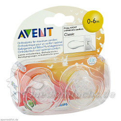 AVENT Schnuller durchsichtige Designs 0-6m, 2 ST – PZN 6468690
