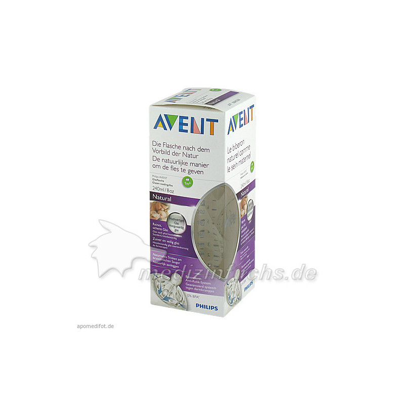 Avent 240ml Flasche Glas Naturnah, 1 ST – PZN 7747297