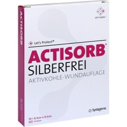ACTISORB SILBERFREI 6.5x9.5 cm, 10 ST – PZN 10020340