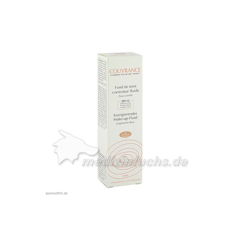 AVENE Couvrance Korrigier. Make-up-Fluid Porzellan, 30 ML – PZN 2024016