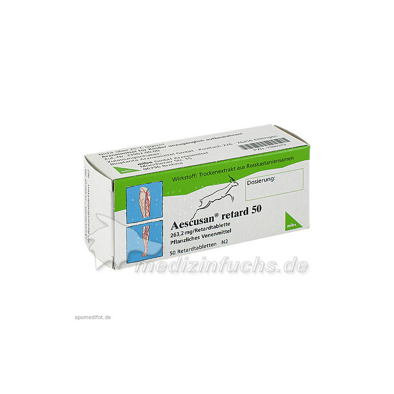 AESCUSAN retard 50 Retardtabletten, 50 ST – PZN 7380313