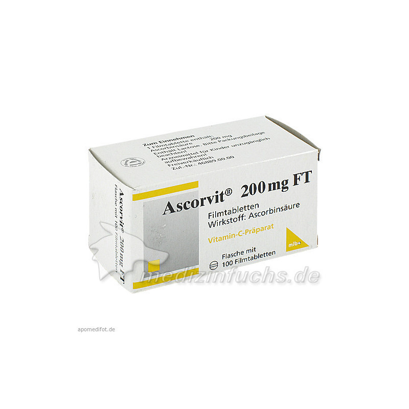 Ascorvit 200mg FT, 100 ST – PZN 6681283