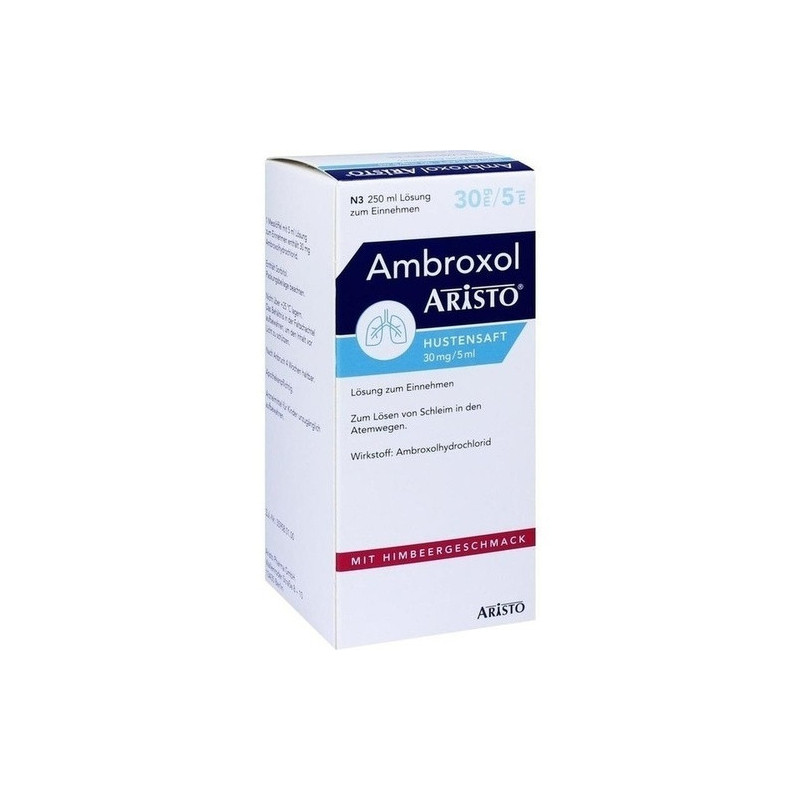 Ambroxol Aristo Hustensaft 30 mg/5 ml Lsg. z. E., 250 ML – PZN 11112216