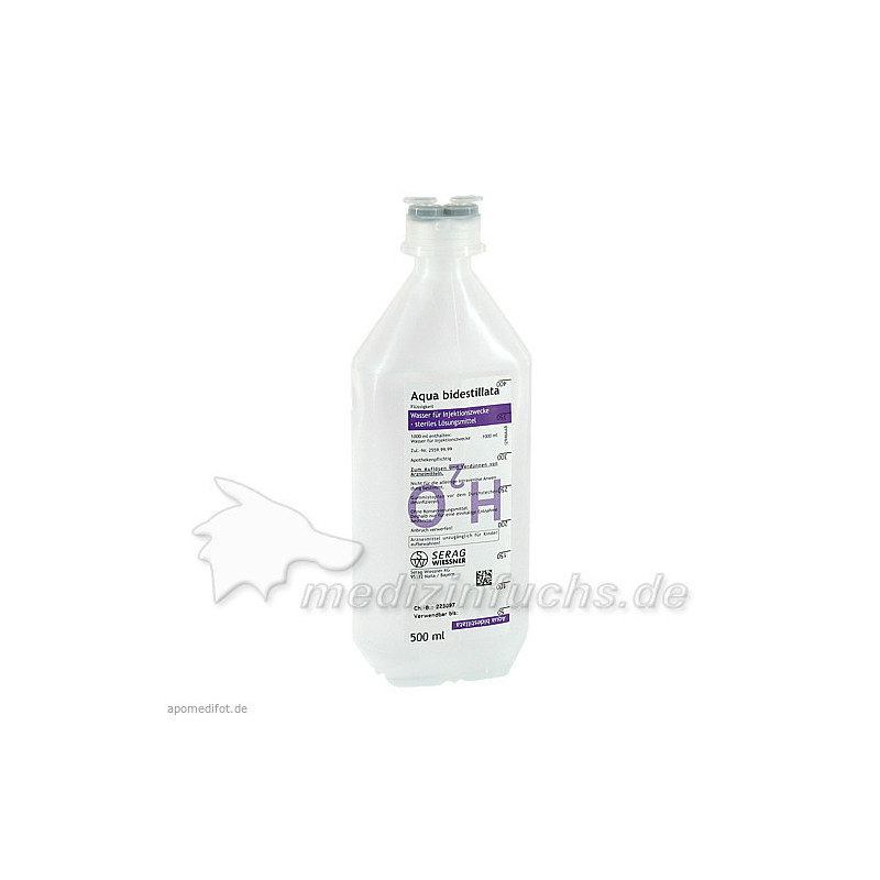 AQUA BIDEST Plastik, 500 ML – PZN 3073293