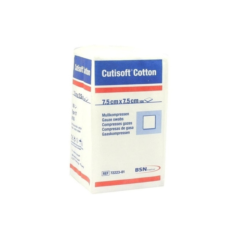 Cutisoft Cotton Kompressen 7.5x7.5cm unsteril, 100 ST – PZN 1499355