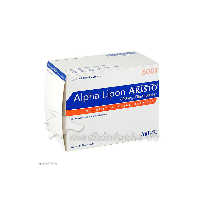 Alpha Lipon Aristo 600mg Filmtabletten, 100 ST – PZN 6897706