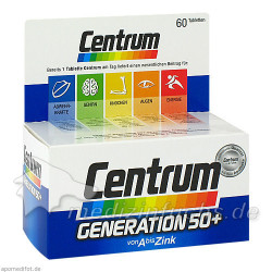 Centrum Generation 50+ A-Zink + FloraGlo Lutein, 60 ST – PZN 707484