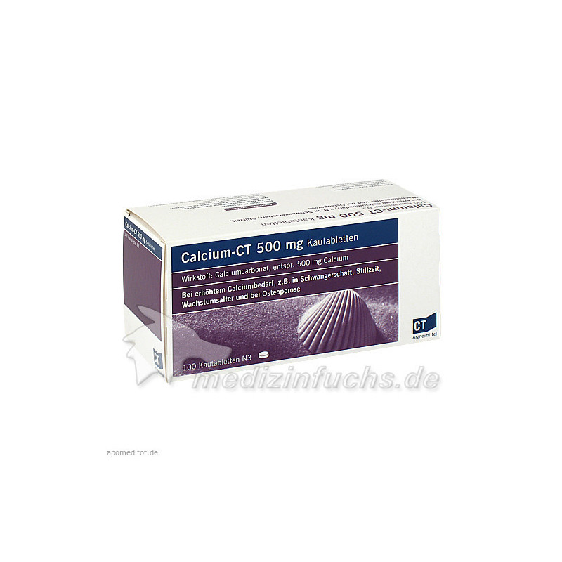 CALCIUM-CT 500 mg Kautabletten, 100 ST – PZN 8868063