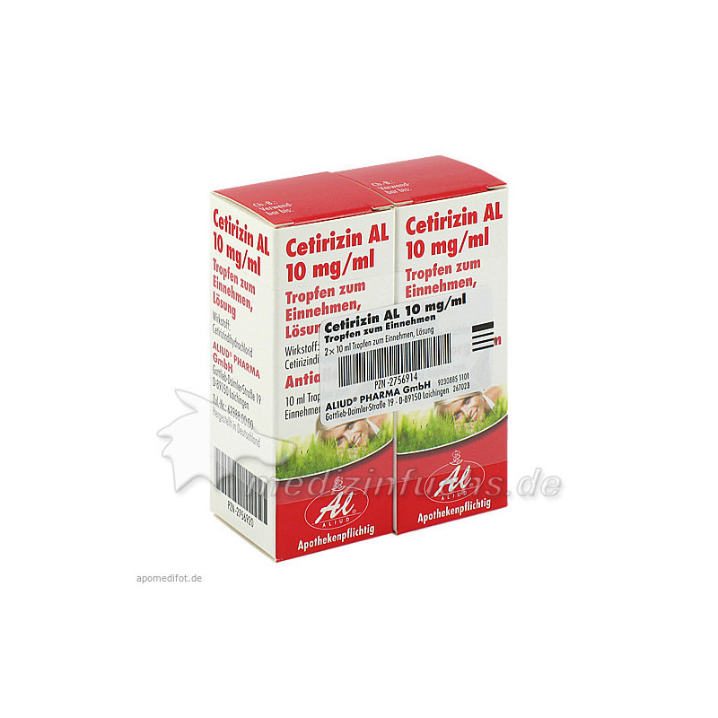 Cetirizin AL 10mg/ml Tropfen, 2X10 ML – PZN 2756914