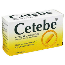 Cetebe Vitamin C Retardkapseln 500 mg (30 stk) – PZN 3884264