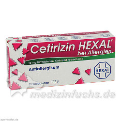 Cetirizin Hexal bei Allergien, 7 ST – PZN 1830146