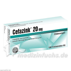 Cefazink 20mg, 100 ST – PZN 2252786