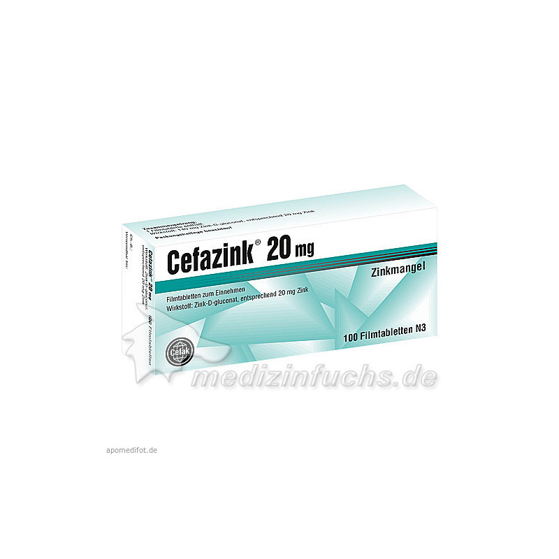 Cefazink 20mg, 100 ST – PZN 2252786