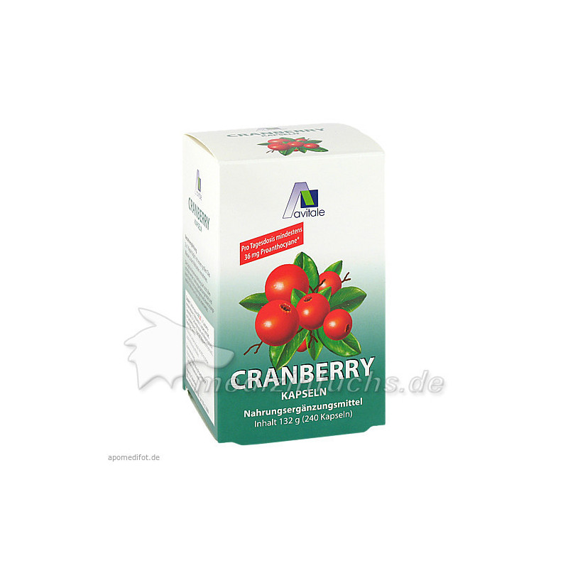 Cranberry Kapseln 400mg Sparpackung, 240 ST – PZN 4347717