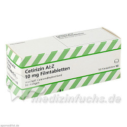 Cetirizin AbZ 10mg Filmtabletten, 50 ST – PZN 6716142