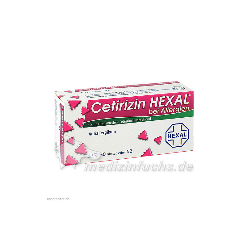 Cetirizin Hexal bei Allergien, 50 ST – PZN 1830169