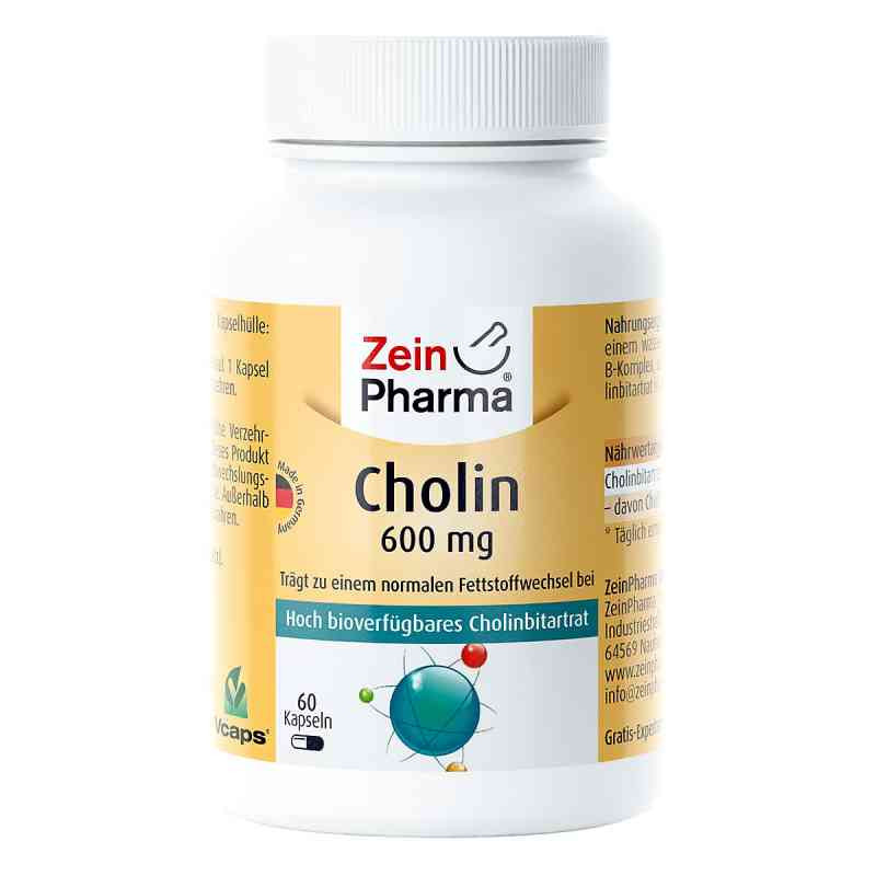 Cholin 600 mg rein aus Bitartrat veg.Kapseln (60 stk) – PZN 13475897