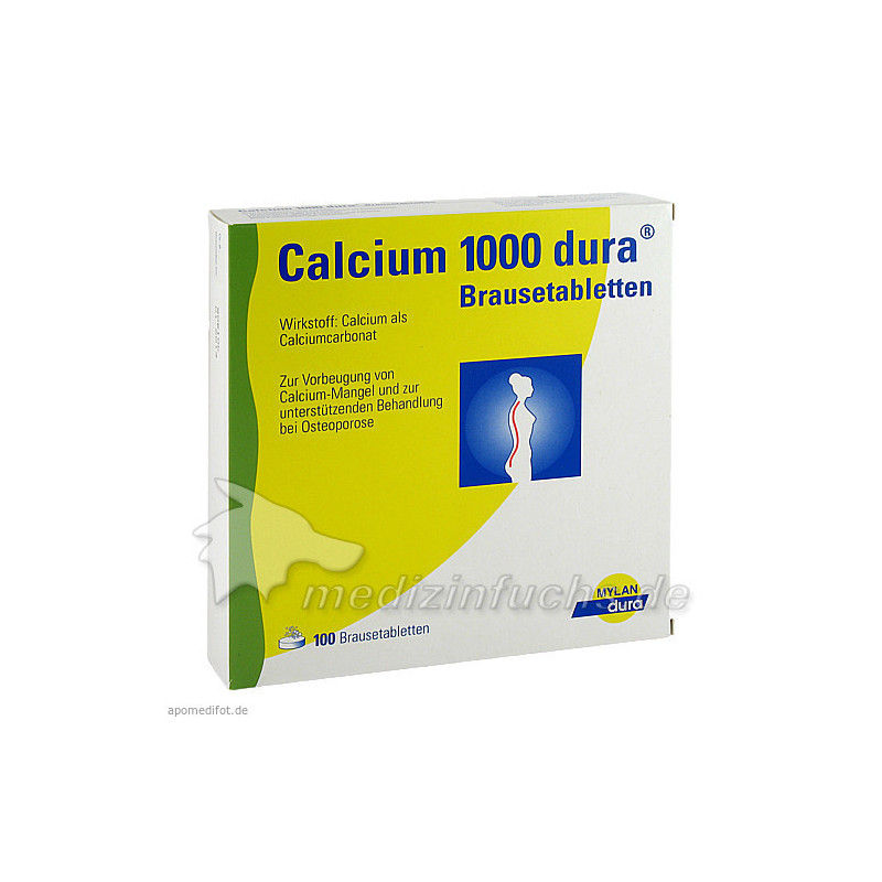 Calcium 1000 Dura Brausetabletten, 100 ST – PZN 7730316