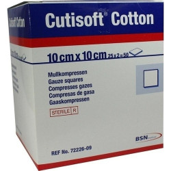 Cutisoft Cotton Kompressen steril 12-fach 10x10cm, 25X2 ST – PZN 3896770
