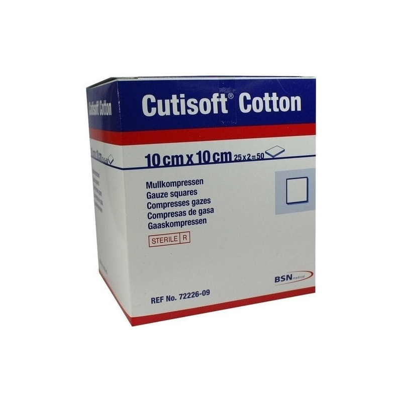 Cutisoft Cotton Kompressen steril 12-fach 10x10cm, 25X2 ST – PZN 3896770