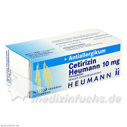 Cetirizin Heumann 10mg Filmtabletten, 100 ST – PZN 2075479