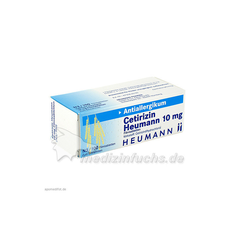 Cetirizin Heumann 10mg Filmtabletten, 100 ST – PZN 2075479