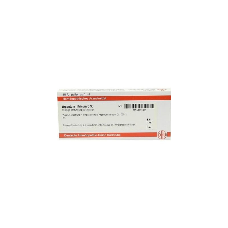 Argentum Nitricum D 30 Ampullen (10X1 ml) – PZN 2825986