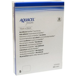 AQUACEL Foam nicht-adhäsiv 15x20cm, 5 ST – PZN 8999859