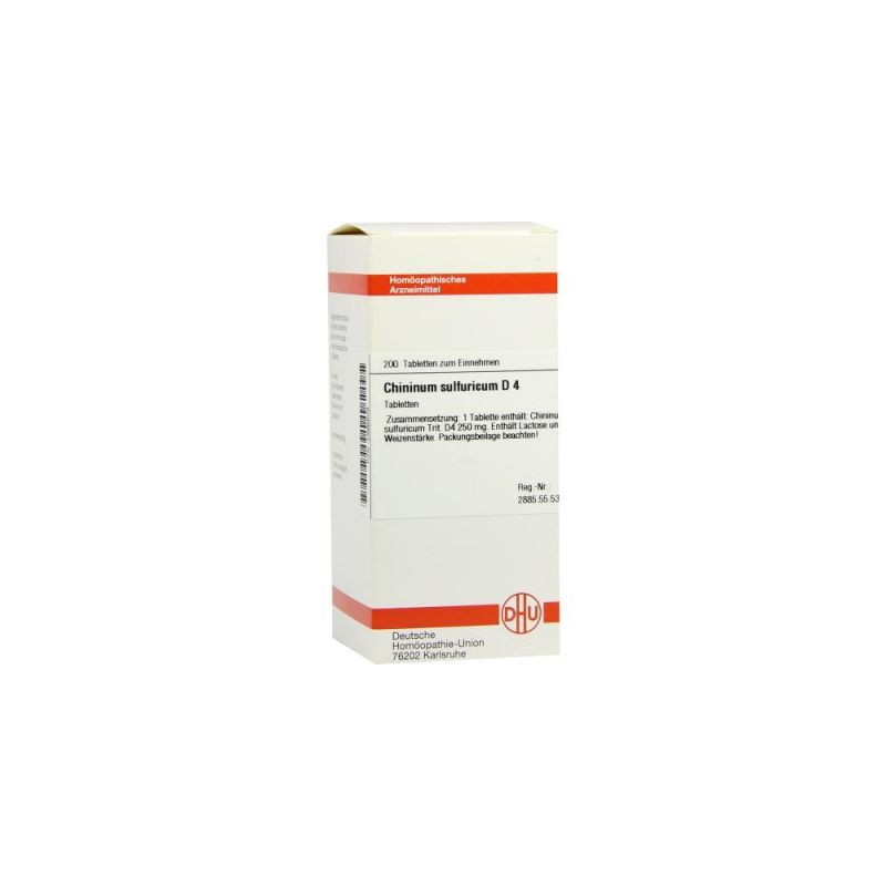 Chininum Sulfuricum D 4 Tabletten (200 stk) – PZN 2896609