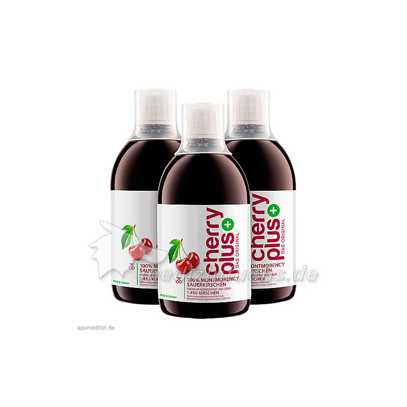 CHERRYPlus Das Original Montmorency Sauerk.-KONZ, 3X500 ML – PZN 12529361