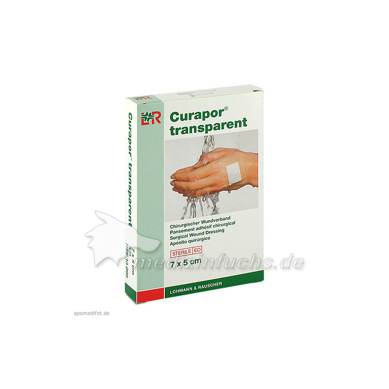 Curapor transparent Wundverband steril 7x5cm, 5 ST – PZN 2913124
