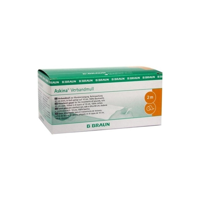 ASKINA Verbandmull 2 m Rolle, 1 ST – PZN 6874622