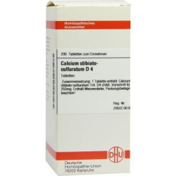 Calcium Stibiato Sulfuratum D 4 Tabletten (200 stk) – PZN 2895343