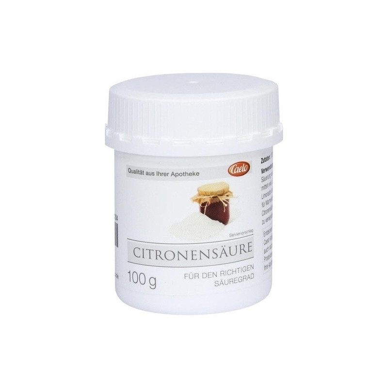 Citronensäure für Lebensmittel CAELO HV-Packung, 100 G – PZN 10254204